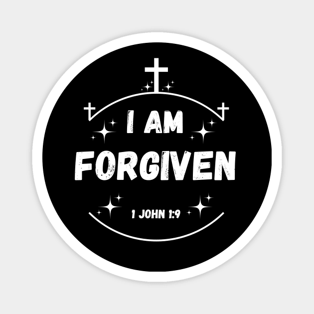 I am forgiven 1 John 1:9 Magnet by Mr.Dom store